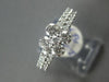 ESTATE 1.29CT DIAMOND 14KT WHITE GOLD 3D CLASSIC FLOWER 4 LEAF CLOVER LOVE RING