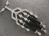 LARGE 5.25CT DIAMOND & AAA ONYX 18KT WHITE GOLD CHANDELIER LARIAT FUN NECKLACE