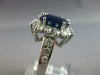 7.92CT DIAMOND & AAA SAPPHIRE 14KT WHITE GOLD SQUARE HALO ENGAGEMENT RING #27611