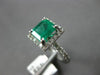 2.51CT DIAMOND & AAA EMERALD 14KT WHITE GOLD SQUARE HALO CLASSIC ENGAGEMENT RING