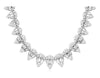 4.0CT DIAMOND 14KT WHITE GOLD ROUND & BAGUETTE MULTI PEAR SHAPE TENNIS NECKLACE
