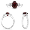 ESTATE 2.79CT DIAMOND & AAA RUBY PLATINUM OVAL CLASSIC 3 STONE ENGAGEMENT RING