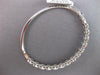 1.64CT DIAMOND 14KT WHITE GOLD MULTI FLOWER SEMI ETERNITY CUFF BANGLE BRACELET