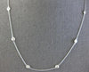 ESTATE LARGE 1.5CT DIAMOND 14KT WHITE GOLD INSIDE OUT BY THE YARD LOVE NECKLACE