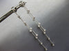 .86CT DIAMOND 18K WHITE GOLD ROUND BEZEL BY THE YARD INSIDE OUT HANGING EARRINGS