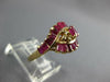 1.16CT DIAMOND & AAA RUBY 14KT WHITE GOLD MULTI SHAPE FLOWER INFINITY LOVE RING