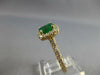 ESTATE 1.75CT DIAMOND & AAA EMERALD 14KT YELLOW GOLD SQUARE HALO ENGAGEMENT RING