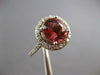 3.62CT DIAMOND & AAA PINK TOURMALINE 14KT WHITE GOLD ROUND HALO ENGAGEMENT RING