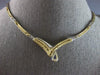 2.44CT DIAMOND & AAA TANZANITE 14K 2 TONE GOLD CRISS CROSS V SHAPE LOVE NECKLACE
