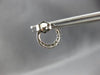 ESTATE .25CT DIAMOND 14K WHITE GOLD 3D CLASSIC JOURNEY OPEN CIRCLE STUD EARRINGS