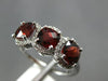 2.50CT DIAMOND & AAA GARNET 14KT WHITE GOLD 3D CUSHION & ROUND 3 STONE HALO RING
