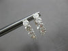 ESTATE 1.85CT DIAMOND 18KT WHITE GOLD 3D CLASSIC 5 STONE HUGGIE FUN EARRINGS
