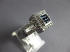 .90CT DIAMOND & AAA SAPPHIRE 14KT WHITE GOLD PRINCESS & ROUND INVISIBLE FUN RING