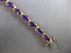15.90CT DIAMOND & AAA AMETHYST 14KT YELLOW GOLD 3D OVAL & ROUND TENNIS BRACELET