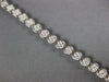 WIDE 2.07CT DIAMOND 14KT WHITE GOLD CLUSTER BEZEL PRONG CLASSIC TENNIS BRACELET