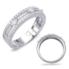 .72CT DIAMOND 14KT WHITE GOLD 3D CLASSIC 3 ROW ROUND & MARQUISE ANNIVERSARY RING