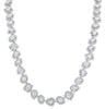 ESTATE 11.72CT DIAMOND 18KT WHITE GOLD MULTI SHAPE HALO ETERNITY TENNIS NECKLACE