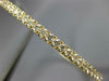 ESTATE 1.95CT DIAMOND 18KT YELLOW GOLD ROUND SEMI ETERNITY LOVE BANGLE BRACELET