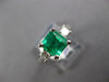 2.01CT DIAMOND & AAA EMERALD 14KT WHITE GOLD 3D PRINCESS SQUARE ENGAGEMENT RING