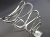 ESTATE EXTRA LARGE 1.42CT DIAMOND 18KT WHITE GOLD INFINITY CUFF BANGLE BRACELET