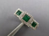 2.0CT DIAMOND & AAA EMERALD 14KT WHITE GOLD 3D PRINCESS 3 STONE ANNIVERSARY RING
