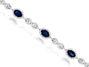 7.20CT DIAMOND & AAA SAPPHIRE 14KT WHITE GOLD OVAL INFINITY LOVE TENNIS BRACELET