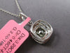 .75CT WHITE & FANCY GREEN DIAMOND 18KT WHITE GOLD PRINCESS & ROUND HALO PENDANT