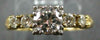 ANTIQUE .51CT DIAMOND 14KT 2 TONE GOLD 5 STONE FILIGREE FISHTAIL ENGAGEMENT RING