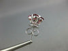 ESTATE 1.83CT DIAMOND & AAA RUBY 18KT WHITE GOLD 3D CLASSIC FLOWER STUD EARRINGS