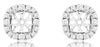 .43CT DIAMOND 14KT WHITE GOLD 3D ROUND CLASSIC SQUARE SETTING EARRING JACKETS