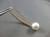 LARGE .57CT DIAMOND & AAA SOUTH SEA PEARL 18KT ROSE GOLD 3D BAR HANGING EARRINGS