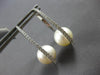 LARGE .50CT DIAMOND & AAA SOUTH SEA PEARL 18KT WHITE GOLD OVAL HANGING EARRINGS