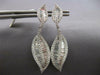 LARGE 3.36CT DIAMOND 18K WHITE GOLD ROUND & BAGUETTE CHANDELIER HANGING EARRINGS