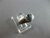 ESTATE .43CT DIAMOND & AAA SAPPHIRE 14K WHITE GOLD HEART SHAPE & ROUND LOVE RING