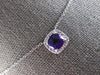 .97CT DIAMOND & AAA AMETHYST 14K WHITE GOLD CUSHION & ROUND SQUARE LOVE NECKLACE