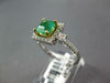 1.81CT DIAMOND & AAA EMERALD 18KT 2 TONE GOLD PRINCESS & ROUND ENGAGEMENT RING