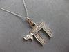 ESTATE .35CT DIAMOND 14KT WHITE GOLD 3D CLASSIC ROUND CHAI LIFE FLOATING PENDANT