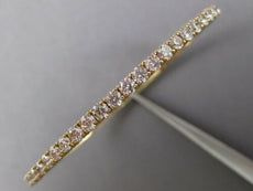 3CT DIAMOND 14KT YELLOW GOLD CLASSIC 3MM SEMI ETERNITY FLEXIBLE BANGLE BRACELET