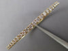 3CT DIAMOND 14KT YELLOW GOLD CLASSIC 3MM SEMI ETERNITY FLEXIBLE BANGLE BRACELET