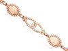 ESTATE 3.24CT DIAMOND & AAA OPAL 14K ROSE GOLD OVAL & ROUND HALO TENNIS BRACELET