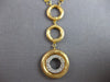 LARGE .15CT DIAMOND 14KT 2 TONE GOLD MULTI CIRCULAR BY THE YARD LARIAT NECKLACE