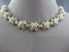 WIDE TIFFANY & CO 18KT YELLOW & 925 SILVER GOLD X LOVE ETERNITY NECKLACE #26181