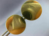 ESTATE LARGE 14KT YELLOW GOLD 3D CLASSIC ROUND ENGRAVABLE CUFF LINKS