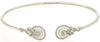 .34CT DIAMOND 14K WHITE GOLD DOUBLE TEAR DROP LOVE KNOT FLEXIBLE BANGLE BRACELET