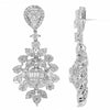 EXTRA LARGE 12.03CT DIAMOND 18KT WHITE GOLD 3D MULTI SHAPE CHANDELIER EARRINGS