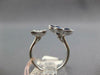 2.19CT DIAMOND & AAA SAPPHIRE 18KT WHITE GOLD 3D FLOWER STAR FILIGREE LOVE RING