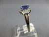 1.42CT DIAMOND & AAA TANZANITE 14K WHITE GOLD 3D OVAL & BAGUETTE ENGAGEMENT RING