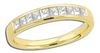 0.5CT DIAMOND 14KT YELLOW GOLD PRINCESS CHANNEL SEMI ETERNITY ANNIVERSARY RING