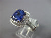 LARGE 4.07CT DIAMOND & AAA TANZANITE 18KT WHITE GOLD 3D FILIGREE ENGAGEMENT RING