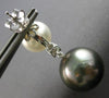 LARGE .45CT DIAMOND & AAA SOUTH SEA & TAHITIAN PEARL 18KT WHITE GOLD 3D EARRINGS